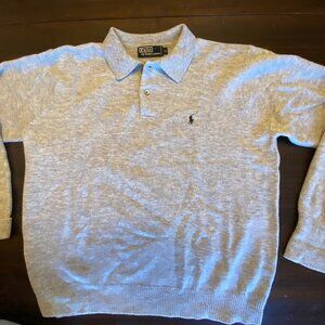 Polo Ralph Lauren three button 100% wool long sleeve sweater